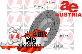 Zimmermann SPORT 100.3309.52 Rear brake disc 310x22 5 x 112